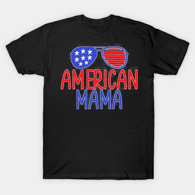 American mama red white blue aviator glasses shirt