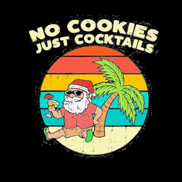 No cookies just cocktails santa beach christmas in july xmas preview