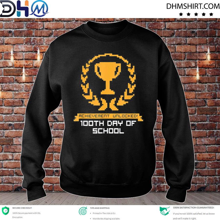 100 Days Of School Achievement Unlocked Video Gamer Shirt sweater