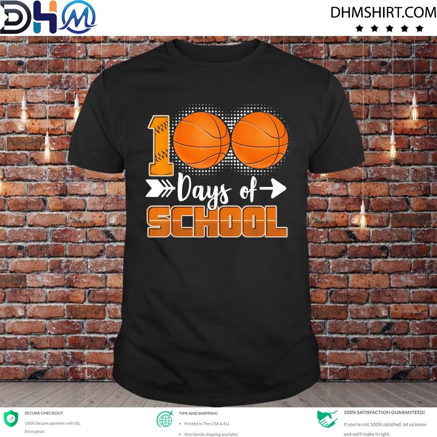 100 days of school basketball 100 days smarter 100th day shirt