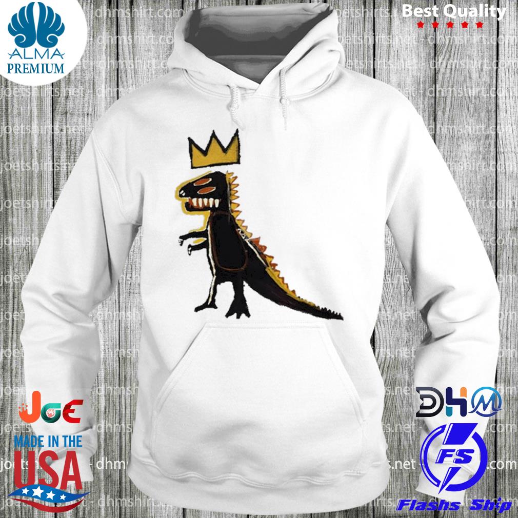 Basquiat dinosaur crown s hoodie