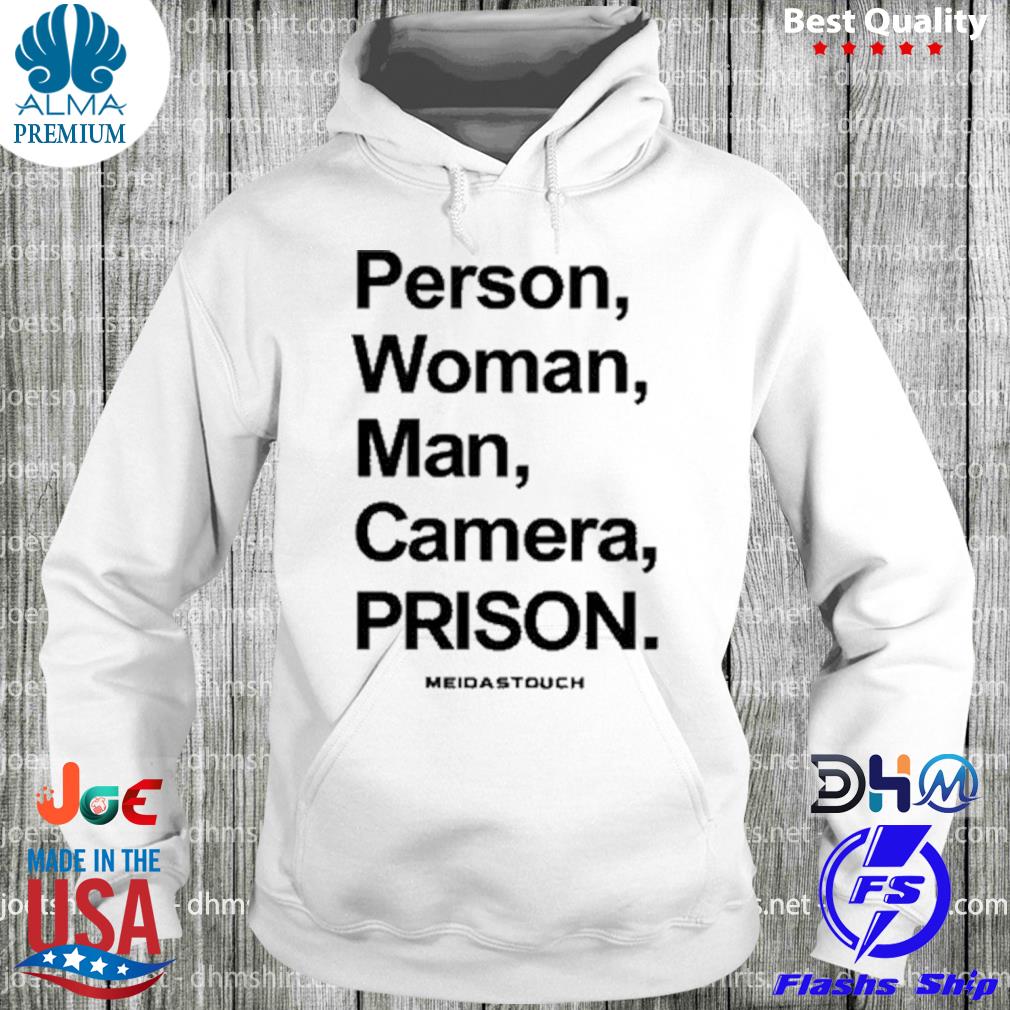Person woman man camera prison s hoodie